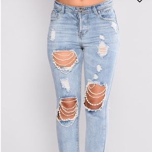 Fashion Nova pearl jeans